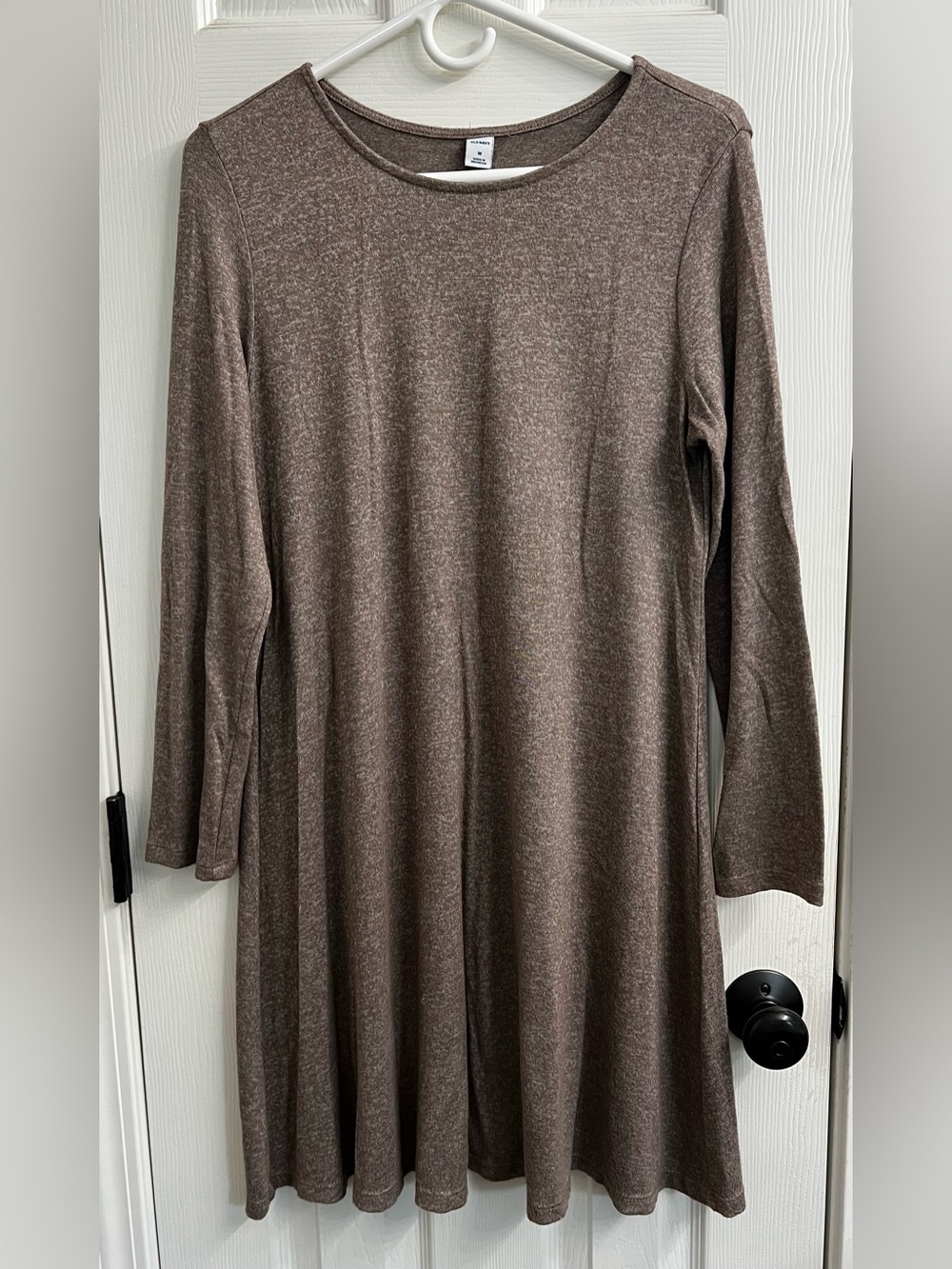 Lot of 3 Old Navy Long Sleeve Swing Dress Sz Med Taupe,Black,Animal Print